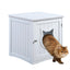Cat House Side Table, Nightstand Pet House, Litter Box Enclosure - Premium Pets from Turquoise Cronus - Just $60.50! Shop now at PETGS