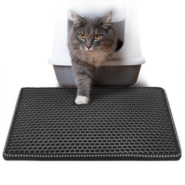 Cat Litter Mat Kitty Litter Trapping Mat Double Layer Mats - Premium Beds & Blankets from Teal Simba - Just $12.32! Shop now at PETGS