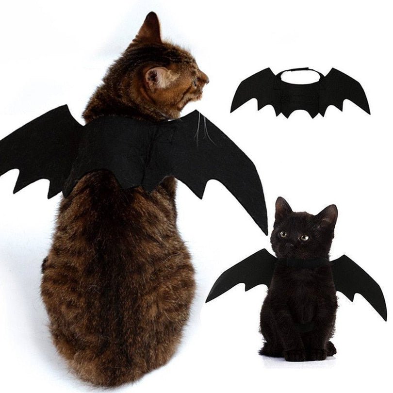 Cute Halloween Cat Costume Small Pet Cat Bat Wings Halloween Cat Wings Hallowen Cat Accessories Halloween Decorations - PETGS