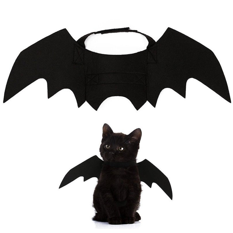 Cute Halloween Cat Costume Small Pet Cat Bat Wings Halloween Cat Wings Hallowen Cat Accessories Halloween Decorations - PETGS