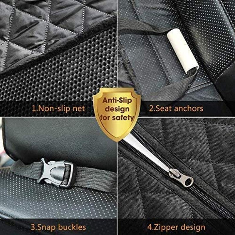 Dog Car Seat Covers, 100% Waterproof Scratch Proof Nonslip Dog Seat Cover, 600D Heavy Duty Seat Cover for Dogs, Dog Car Hammock Pet Seat Cover for Back Seat Car Trucks SUV - PETGS