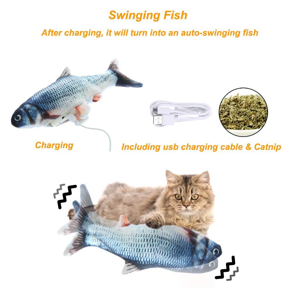 Electronic Pet Cat Toy Electric USB Charging Simulation Fish Toys - Premium Toys from Pink Iolaus - Just $7.32! Shop now at PETGS