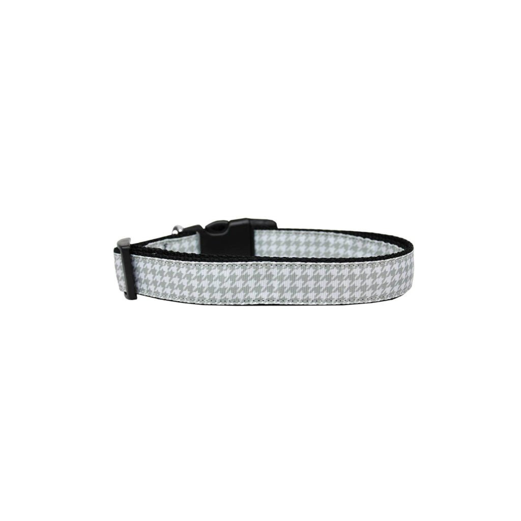 Grey Houndstooth Nylon Ribbon Collar - Premium  from PETGS - Just $22.99! Shop now at PETGS