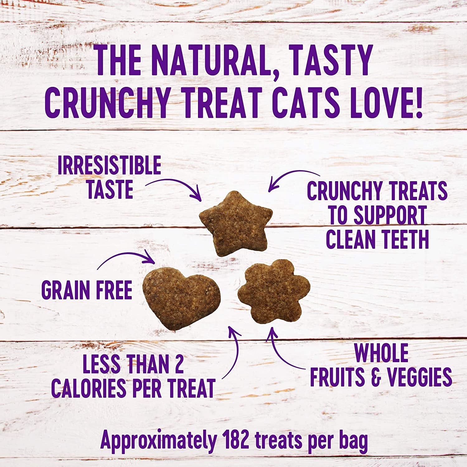 Kittles Crunchy Natural Grain Free Cat Treats, Chicken & Cranberry, 2-Ounce Bag - PETGS