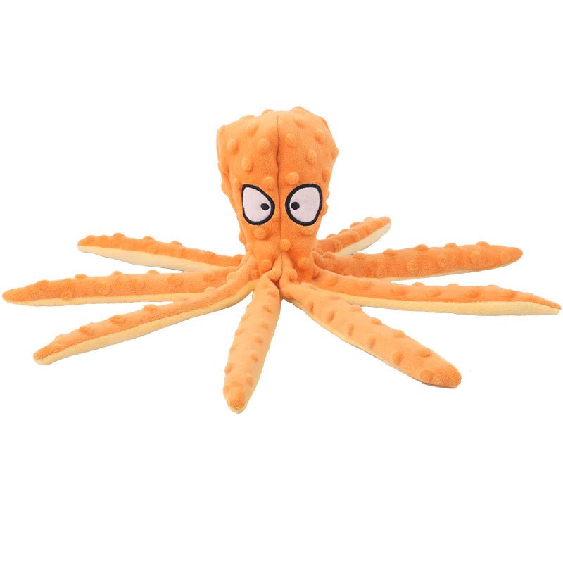 Pet Plush Toy Cat Dog Voice Octopus Shell Puzzle Toy Bite Resistant Interactive Pet Dog Teeth Cleaning Chew Toy Pet Supplies - PETGS