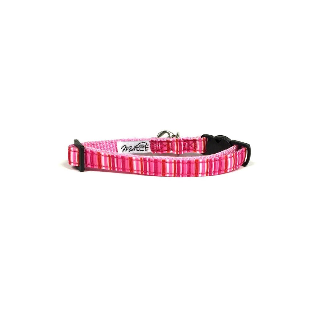 Pink Stripe Cat Collar with Breakaway Buckle - Premium  from PETGS - Just $14.39! Shop now at PETGS