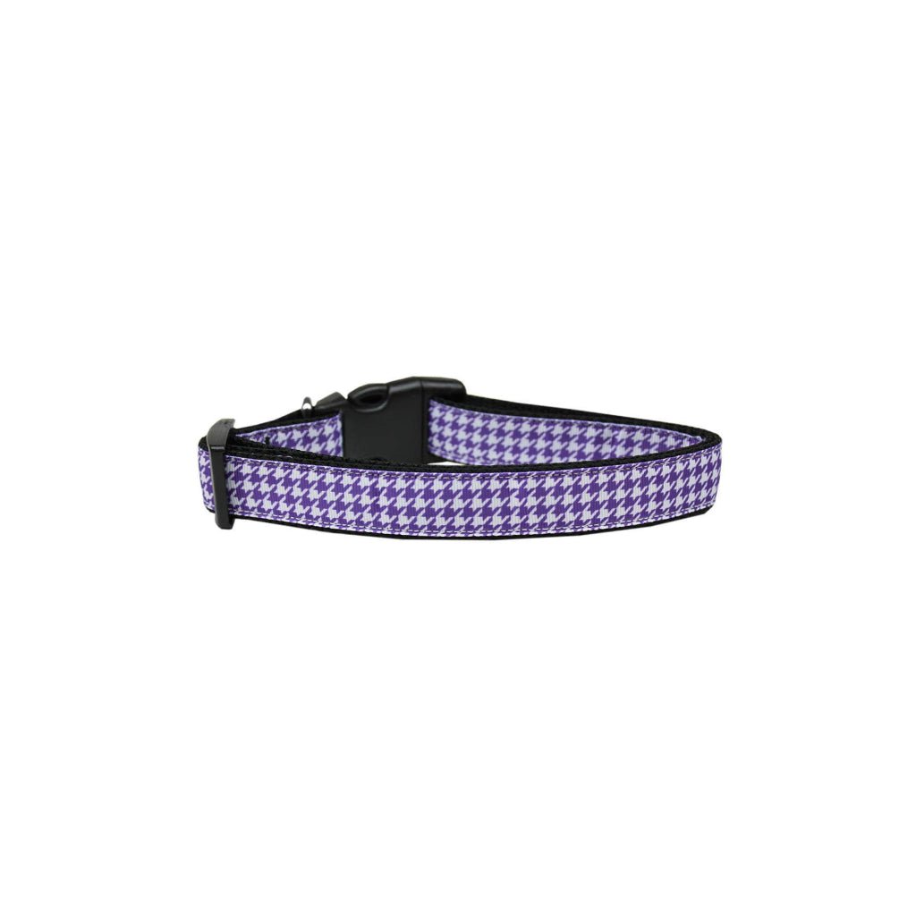 Purple Houndstooth Nylon Ribbon Collar - Premium  from PETGS - Just $11.99! Shop now at PETGS