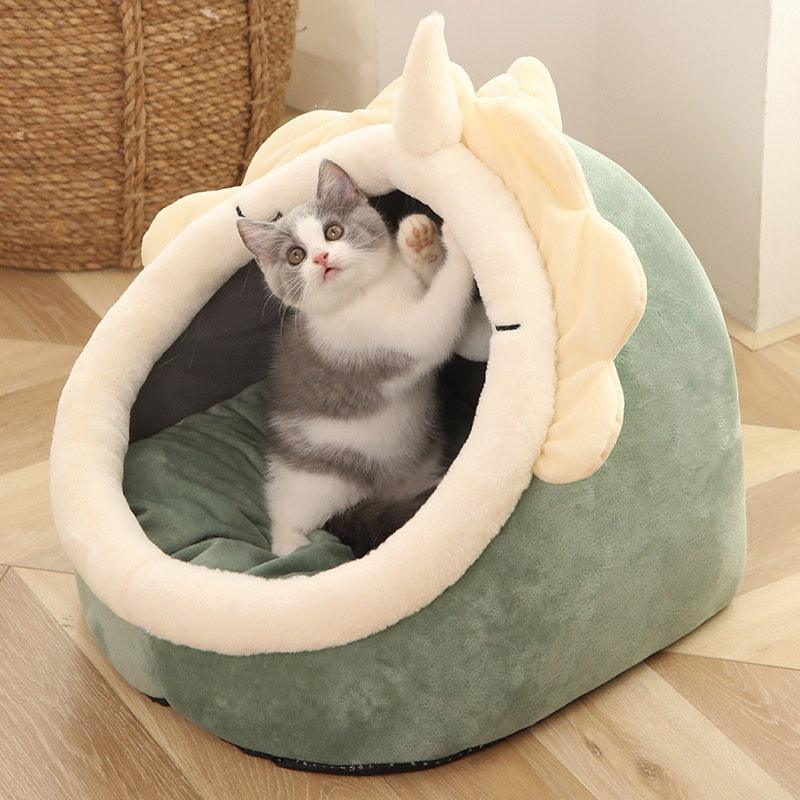 Semi-closed Cat Bed Mat Winter Warm Cat House - PETGS