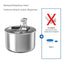 Stainless Steel Automatic Cats Fountain - PETGS