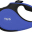 TUG 360° Tangle-Free Retractable Dog Leash with Anti-Slip Handle | 16 Ft Strong Nylon Tape | One-Handed Brake, Pause, Lock (Medium, Blue) - PETGS