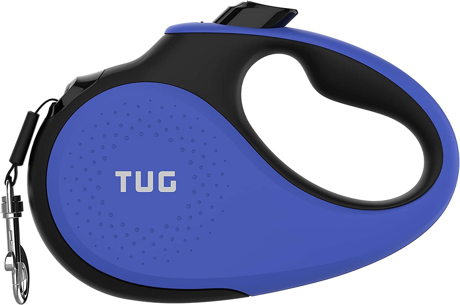 TUG 360° Tangle-Free Retractable Dog Leash with Anti-Slip Handle | 16 Ft Strong Nylon Tape | One-Handed Brake, Pause, Lock (Medium, Blue) - PETGS